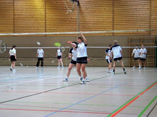 TSV Gärtringen Badminton Foto vom Spieltag in der Sporthalle